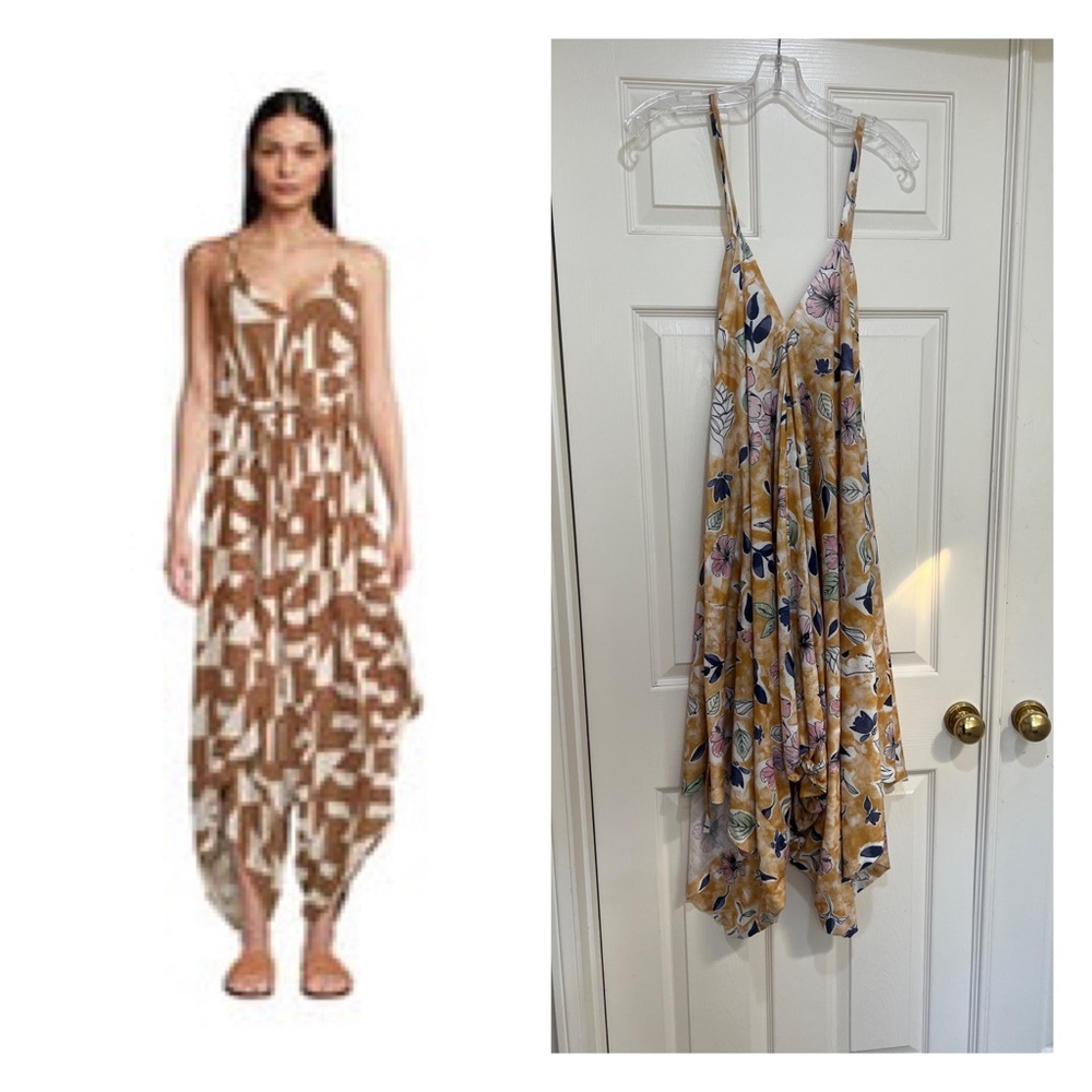 World Market Jumpsuit Romper Butterfly Stretch Pockets Baggy Harem Yoga‎ onesie